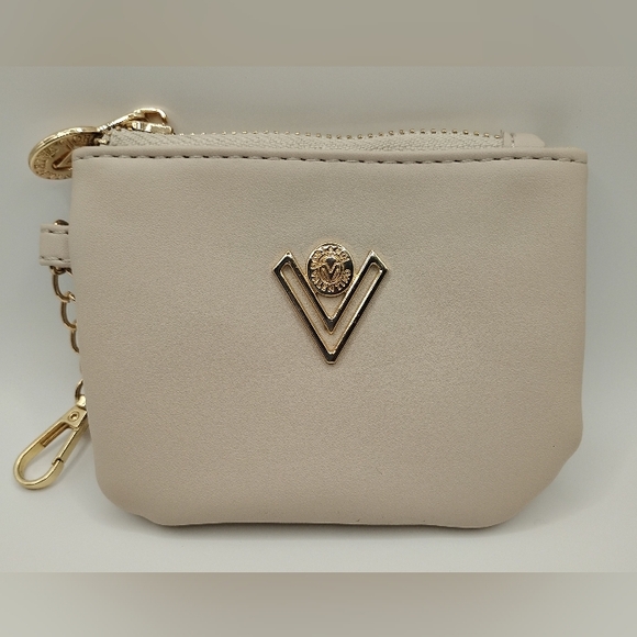 Valentino Orlandi Handbags - Valentino Orlandi Cream Pouch Keychain with Gold Accent BNWOT